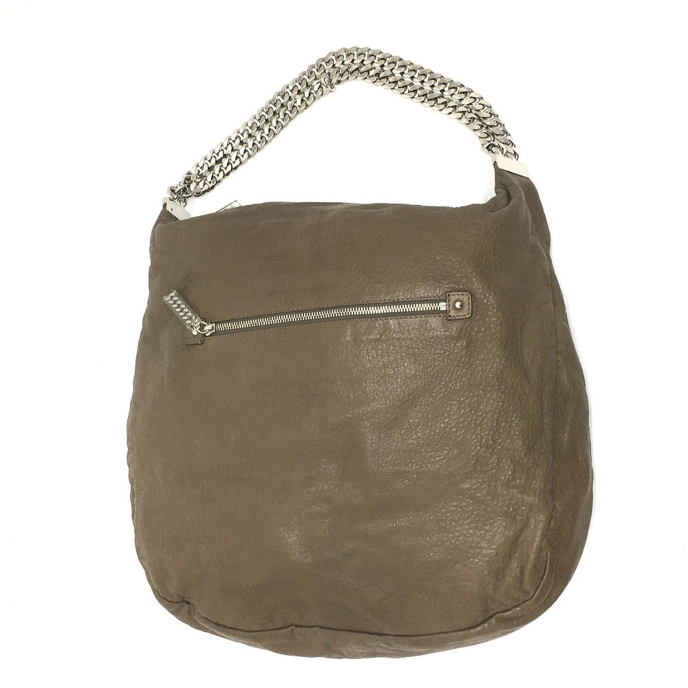Christian Louboutin shoulder bag, chain leather, brown.